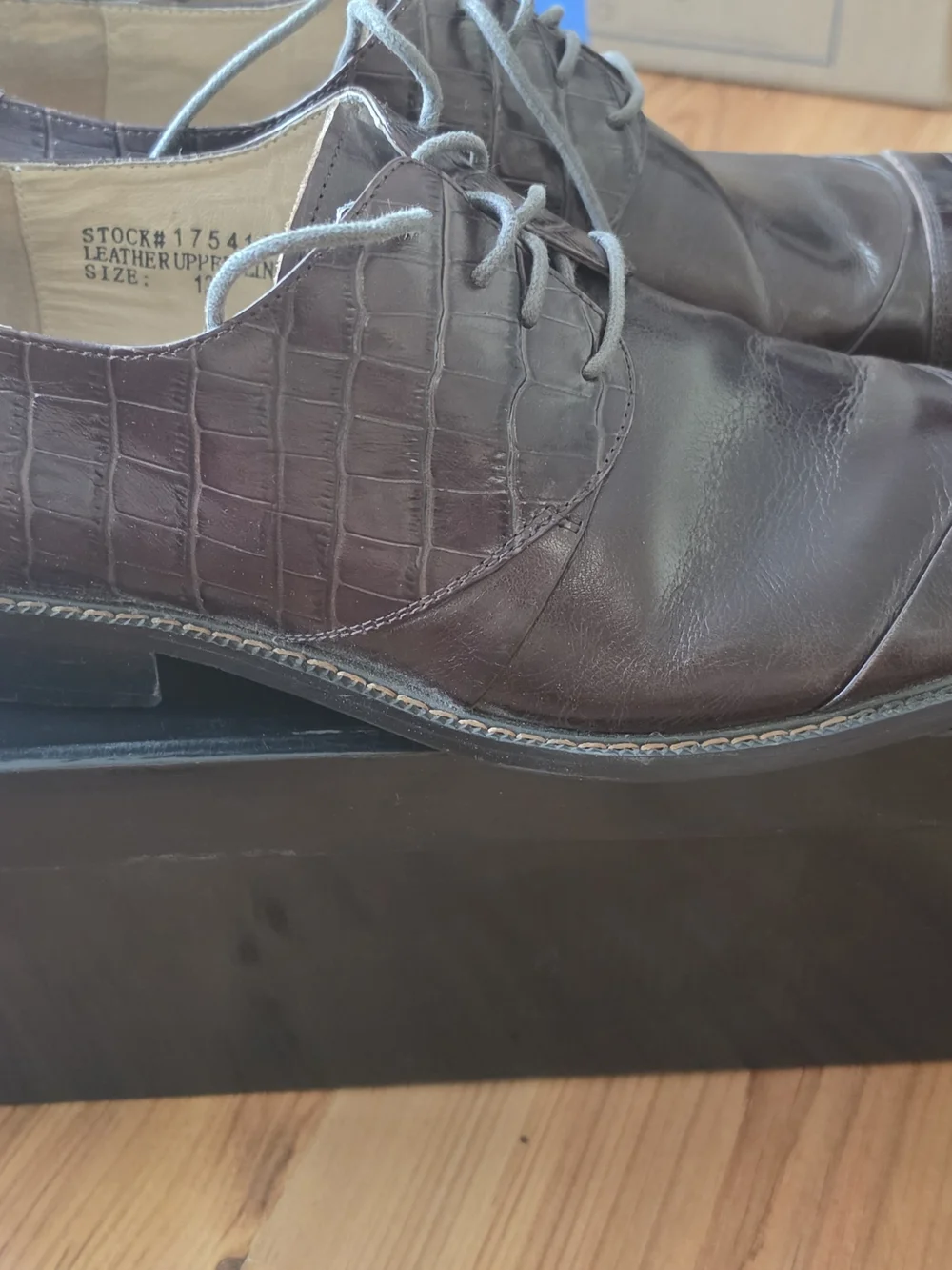 Giovanni Men's Brown Leather Dress Shoes